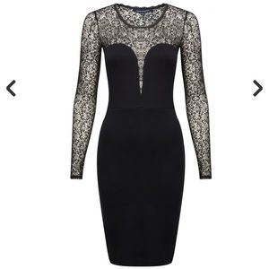 French Connection Lori Lace Jersey Dress